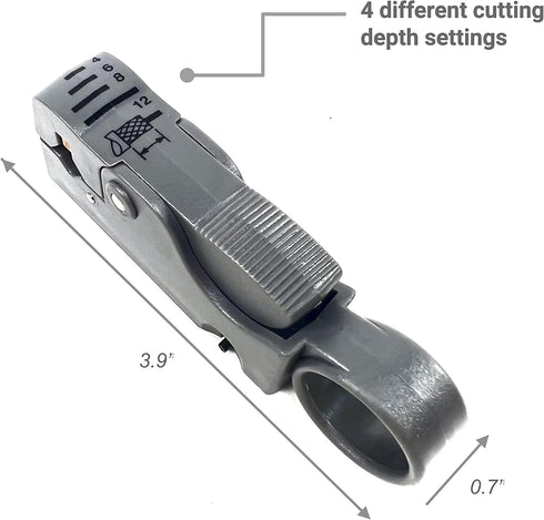 2-Blade Adjustable Rotary Coaxial Cable Wire Stripping Tool RG174 RG188 RG316 G-332D
