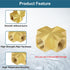 Midanya 1/4 x 1/4 x 1/4 x 1/4 Inch NPT Female Thread Adapter, Cross Pipe Fitting Barstock Cross 4 Way Connector Brass