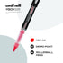 uniball Vision Elite Roller Ball Pen, Stick, Extra-Fine 0.5mm, Red Ink, Black/Red Barrel