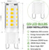 G9 Bulbs, 3W, 300Lm 30W Bulbs Bulbs, Dimmable (Pack 5) (3000K Led Light Halogen Equivalent, Energy Saving Led