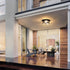 SAYTOP 2-Light Outdoor Ceiling Light with Motion Sensor Flush Mount Round Porch Light, Industrial Dusk to Dawn Ceiling