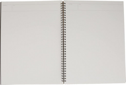 Maruman MNEMOSYNE Notebook, 11.69 x 8.66 Inches (A4), 5mm Dot Grid, 70 Sheets (N109), White