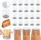 BAIPOK 36Pcs Round Chair Leg Floor Protectors, Silicone Caps with Felt Bottom for Hardwood Floors, Clear