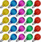 SUNSGNE 25 Pack G40 LED Christmas Replacement Globe Light Bulbs, 0.6 Watt Multicolor LED Bulbs, E12 Candelabra Base,