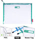 Rough Enough Plastic File Folder Organizer - Clear Document Bag Pouch for A4 Paper, Legal Size, Important Document