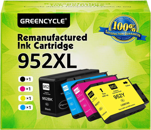 Greencycle 952XL Ink Cartridges Combo Pack Replacement for HP 952 XL for OfficeJet Pro 8710 8720