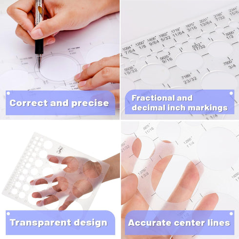 Mr. Pen Circle Templates - Large & Small Sizes, Circle Stencil & Ruler for Drafting and Drawing