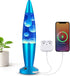 JAMBO Beautiful Liquid Lamp with USB Ports,16" Motion Light with Blue Liquid