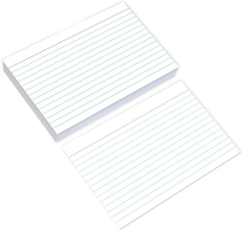 Home Advantage 4x6 Ruled Index Cards - 50 Pack Lined Notecards Made with Heavy Duty Cardstock for Flashcards