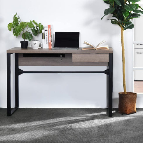 Frassie 17 Inch Under Desk Pull-Out Drawer with Lock, Office Mounted Sliding Metal Pencil Drawer for Standing Desk