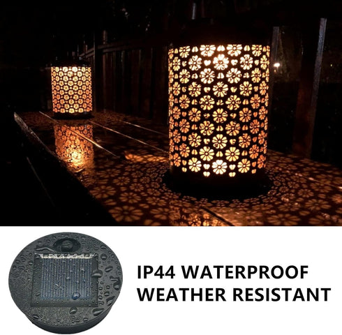 Solar Lantern Waterproof Lights Replacement Top, 2 Pack Decorative Garden Outdoor Lighting Solar Replacement Top (Warm