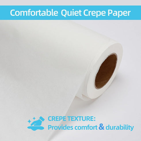 Jointown Exam Table Paper, Crepe Table Paper 18 in X 125 ft, Case of 12 Rolls for Medical and Chiropractic Use