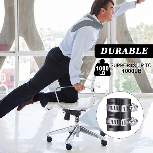 Ferraycle Fixing a Sinking Office Chair Cylinder, 10 Pieces Stainless Steel Hose Clamps, Dual-Purpose Screwdriver