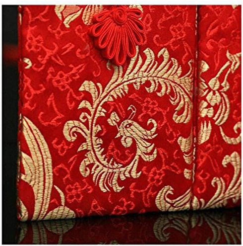 Chinese Element Festive Silk Red Envelopes Gift Card Envelopes 2PCS/Set (HF2G)