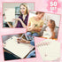 50Pcs 8.5 11 Inch Cherry Blossoms Letterhead with Envelopes Floral Cherry Blossoms Computer Paper Pink Floral
