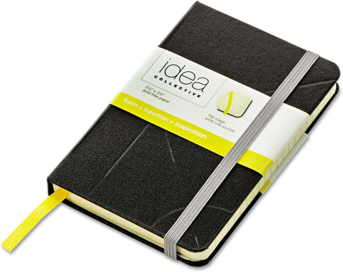 Tops Oxford Idea Collective Mini Hardbound Journal, Black/Cream, 5.5 x 3.5
