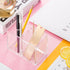 Gejoy Clear Acrylic Pencil Pen Holder - Makeup Brush Organizer with 2 Compartments for Desktop