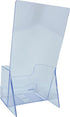 YOUNI (2 Pack) 4" Wide Tri-Fold Brochure with Business Card Holder - Clear Acrylic Counter-top Organizer