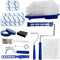 Dekonmon 23Pcs Upgraded Paint Roller Kit - 9"&4" Frames, 4x9"/4x4" Microfiber Covers, Paint