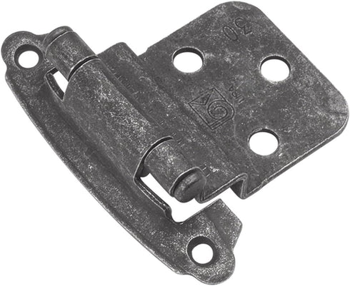 Hickory Hardware P243-VP Variable Overlay 3/8 Inch Inset Surface Mount Face Frame Hinge - Vibra Pewter Finish
