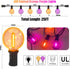 25FT 27 Count G40 Purple and Orange Christmas Lights, Christmas LED String Lights, Indoor Decoration Lights for Outdoor