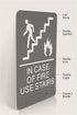 HeadLine ADA Plastic Fire Use Stairs Sign