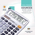 CATIGA 12 Digits Desktop Calculator with Large LCD Display, Dual Solar Power and Battery for Office and Home