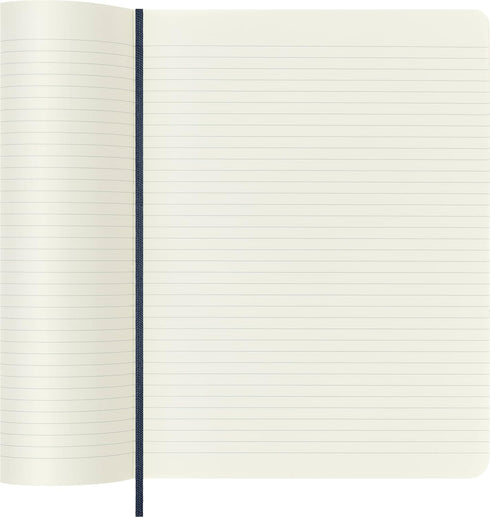 Moleskine Classic Notebook, Soft Cover, XL (7.5" x 9.5") Ruled/Lined, Sapphire Blue, 192 Pages