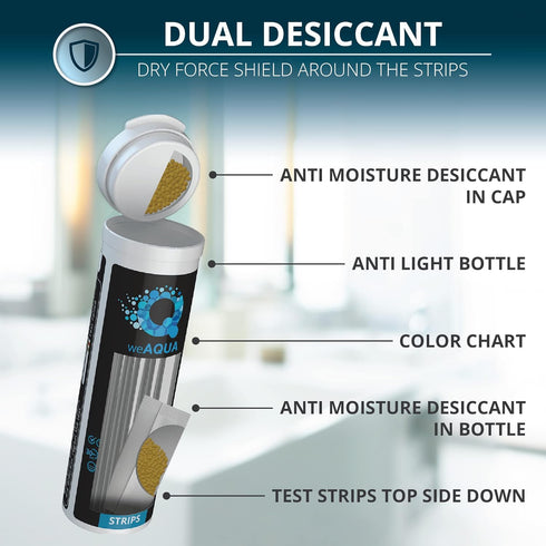Water Hardness Test Kit - 200 Hard Water Test Strips with DoubleCheck and Sample Cup