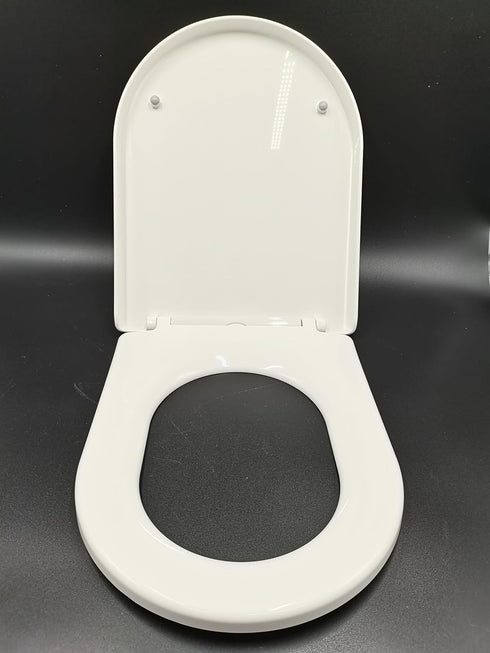 SADALAK D/U Shape Toilet Seat,Soft Close and Quick-Release for Easy Cleaning Toilet Seats Cover,Stable Hinge Design