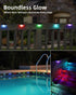 16 Pack Herzila Solar Deck Step Lights Outdoor,Color Changing Solar Fence Lights Led Auto Dusk-to-Dawn, Waterproof