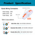 50Pcs Butt Terminals 1 to 1 Inline Electrical Lever Wire Connectors Kit for 28-12 AWG (Orange)