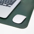 Leather Desk Pad Protector, Large Natural Cork & PU Leather Mat, Waterproof Writing Pad for Office & Home, Dark Green