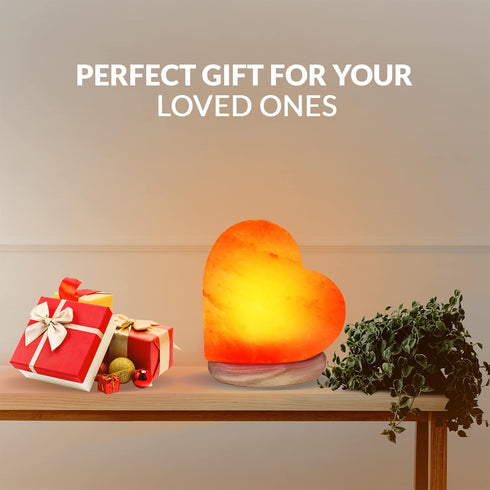 944AC Himalayan Glow USB Heart Salt Lamp, Multicolor Night light, Best Home Decor by WBM