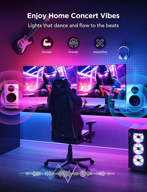 Govee TV LED Backlight, RGBIC LED Lights for 40-50inch TVs, Music Sync, Wi-Fi Bluetooth & App Control