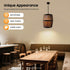 BJTDLLX Wood Lighting Fixtures, Whiskey Barrel Light Fixture Bar Lamps Retro Hanging Light Antique Wood Wine Barrel
