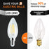 E14 Bulb 4W (40W 2700K 450lm, Non-Dimmable C35/B10 6 Packs BlueStars European Base LED Equivalent), Warm White Torpedo