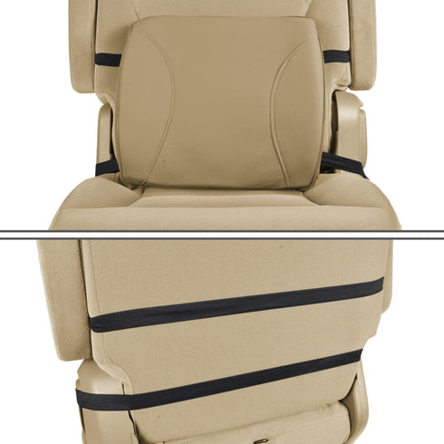 MotorTrend Lumbar Back Support - Portable Orthopedic Lumbar Back Support Memory Foam & PU Leather Seat Cushion. This