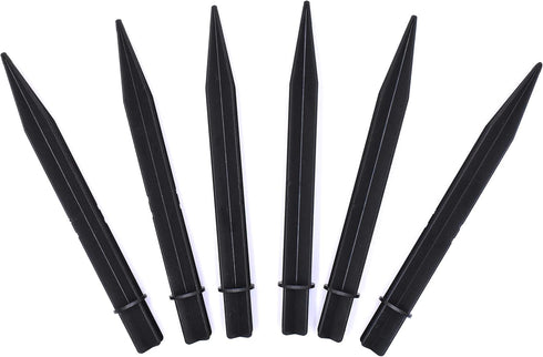 6Pcs 8.25 Inch Reinforced Ground Spikes, ABS Plastic Replacement Stakes for Solar Lights