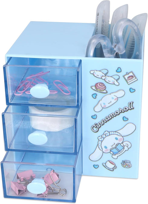 Roffatide Cinnamoroll Desktop Container, Cute Pencil Cup Pot Makeup Brush Holder for Desk Office Supplies
