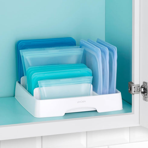 YouCopia StoraLid Adjustable Food Container Lid Organizer for Kitchen Cabinet Storage, Medium