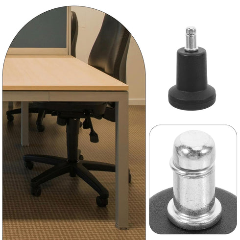 6pcs 2-inch KALLORY Fixed Office Chair Casters Swivel Accent Chair Wheels Bell Glides Replacement Desk Wheels for High