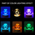 Zabalar 3D Crystal Dolphin Ball Light with Colorful LED Light Base,Heart Dolphin Lamp for Room,Color Changing Animal