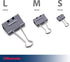Officemate EZ Binder Clips, Large Size, 12/Box, Gray (99200)