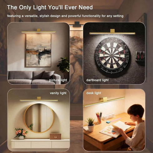 GMINCO 3 Dimmable 16 inch Picture Lights for Wall Battery Operated, Rechargeable Wireless Lights for Pictures on Wall