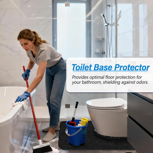 4 Pack Toilet Mats,Upgrade Toilet Floor Protector from Urine,Toilet Rugs U Shaped Washable,Toilet Mats
