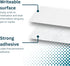 800 12mm 40mm (0.5" 1.5") Blank White Medical Syringe Labels - Write-On Medication Labels on Roll in Dispense Box. x x