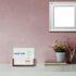 Glass Dry Erase Board with Walnut Wood Base, Mini Memo Whiteboard for Tabletop Display (Walnut Base, White Glass)