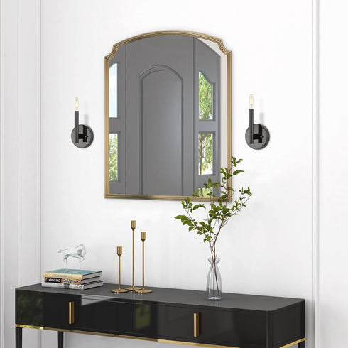 51171-46, Livex Lighting, Copenhagen, Single ADA Sconce, Black Chrome