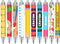 Teacher Appreciation Week Ballpoint Pens Set of 10 Colorful Crayon-Inspired Teacher Theme